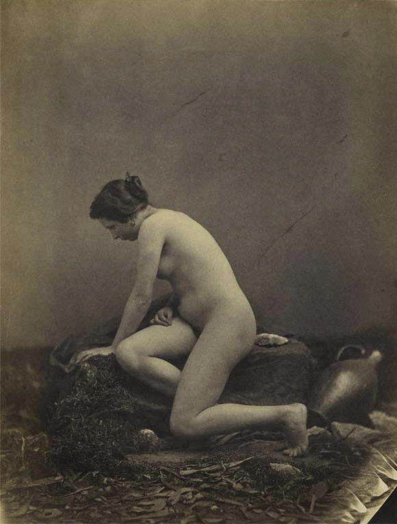 Louis Camille d'Olivier (French, 1827-1870) 'Female nude' 1855
