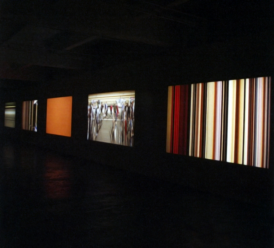 Daniel Crooks. 'Intersection' exhibition installation view at Anna Schwartz Gallery, Melbourne 