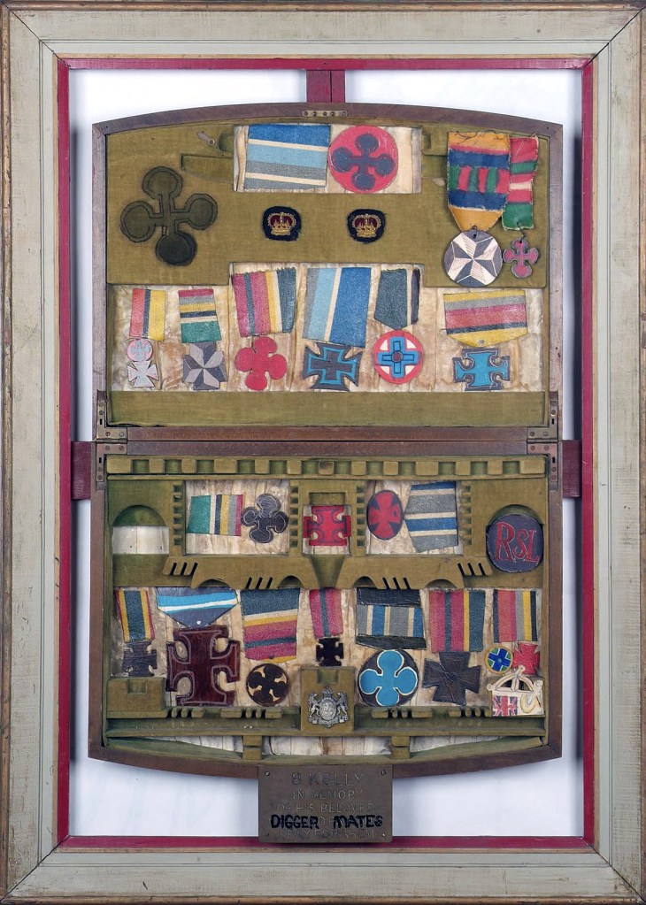 Les Kossatz (Australian, 1943-2011) 'Digger's glory box' 1965 from the exhibition 'The Art of Existence' exhibition by Les Kossatz at Heide Museum of Modern Art, Melbourne, Nov 2008 - March 2009