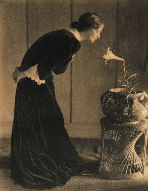 Eva Watson Schutze (American, 1867-1935) 'Woman with Lilly' 1905