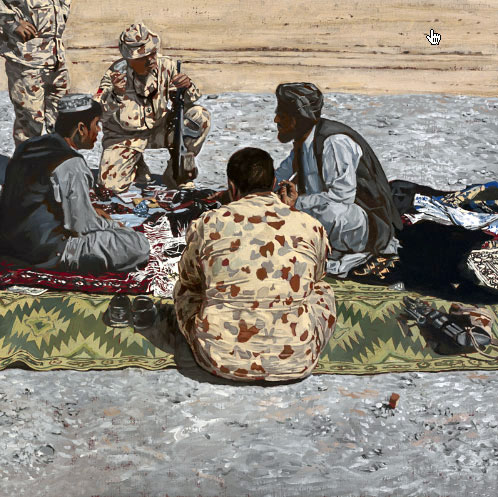 Lyndell Brown (Australian, b. 1961) and Charles Green (Australian, b. 1953) 'Market, Camp Holland, Tarin Kowt, Uruzgan province, Afghanistan' 2007