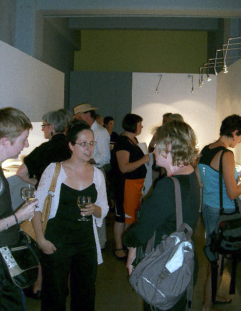 Bettina Speckner opening crowd at Gallery Funaki, Melbourne