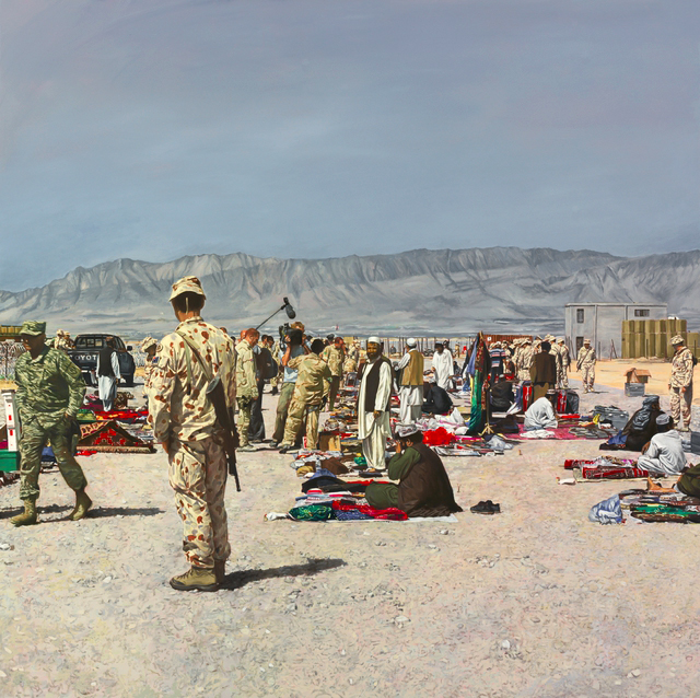 Lyndell Brown (Australian, b. 1961) and Charles Green (Australian, b. 1953) 'History painting: market, Tarin Kowt, Uruzgan province, Afghanistan' 2007
