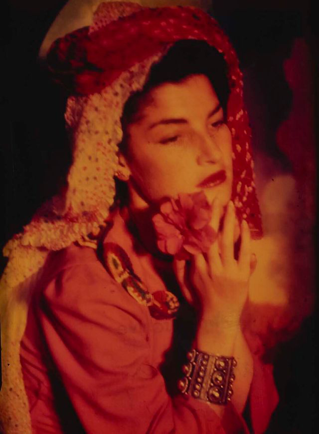 Man Ray (American, 1890-1976) 'Juliet with Flower' [Juliet Browner] 1950s