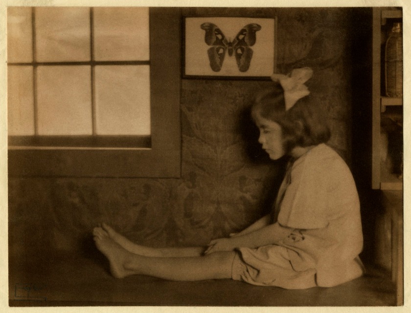 Eva Watson Schutze (American, 1867-1935) 'Young girl seated on bench' c. 1910