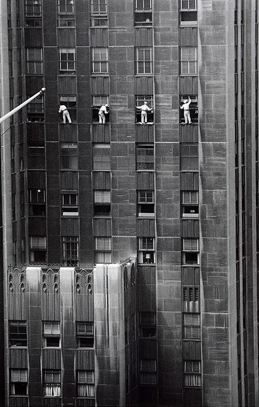 Inge Morath (American born Austria, 1923-2002) 'Window washer' 1958