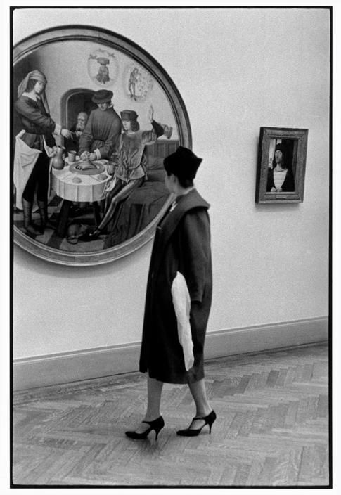 Inge Morath (American born Austria, 1923-2002) 'Visitor in the Metropolitan Museum' 1958