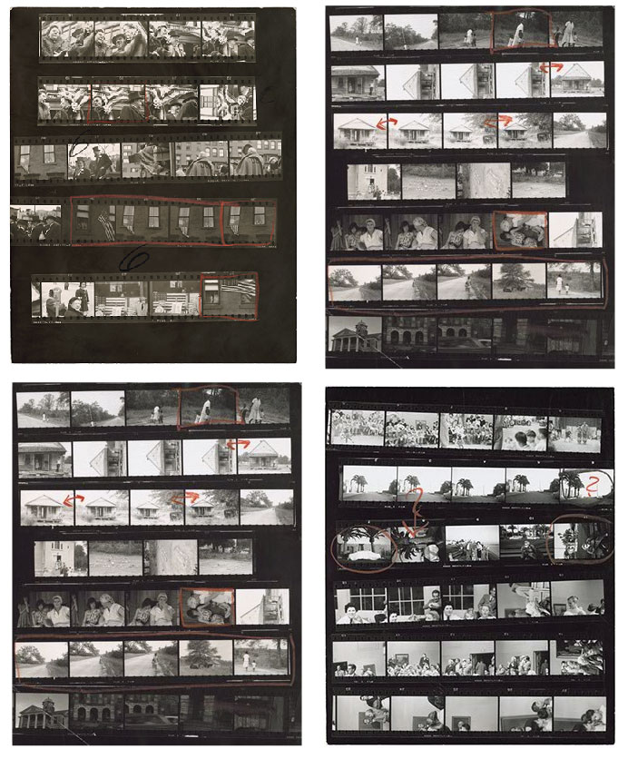 Robert Frank (Swiss-American, 1924-2019) Contact sheets for 'The Americans'