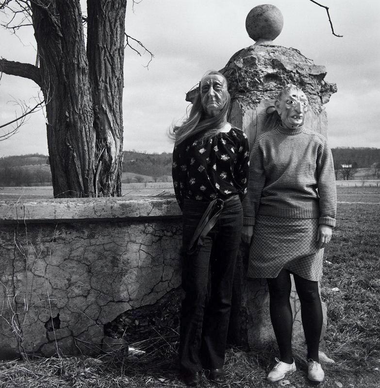 Eugene Meatyard (American, 1925-1972) 'Lucybelle Crater & her 15-year-old son's friend, Lucybelle Crater' 1970-1971