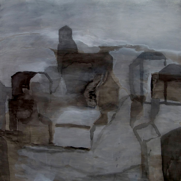 Domenico de Clario (Australian born Italy, b. 1947) 'l (le lapin agile and rue du mont cenis - snow receding)' 2008/09