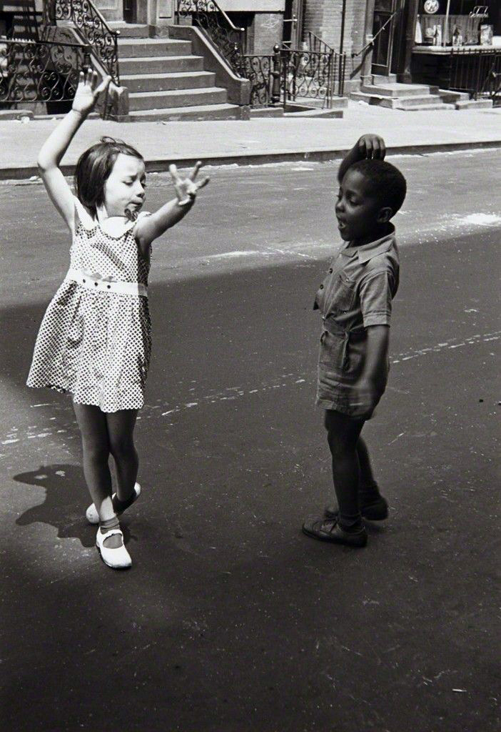 Helen Levitt (American, 1913-2009) 'Kids Dancing, New York' c. 1940 from the exhibition 'Helen Levitt: A Memorial Tribute' at the Laurence Miller Gallery, New York, May - June, 2009