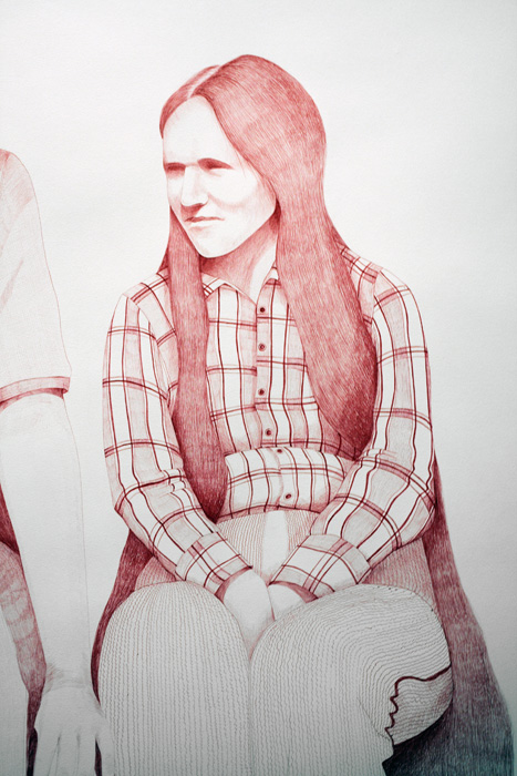 Laith McGregor. 'My kinda of Blue (red)' 2009 (detail) from the exhibition 'So It Goes' by Laith McGregor at Helen Gory Galerie, Melbourne, May, 2009