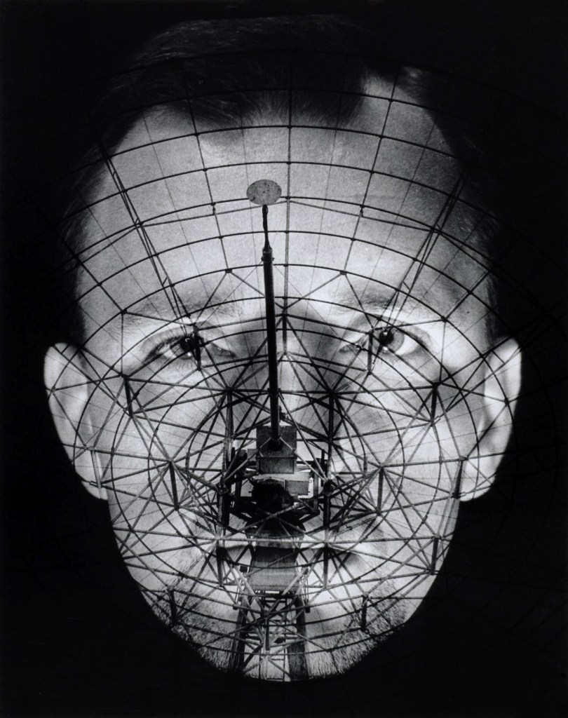 Raymond De Berquelle (Australian, b. 1933) 'Where do you come from? Planet Earth (Self-portrait with radio telescope)' 1968 Raymond De Berquelle (Australian, b. 1933) 'Where do you come from? Planet Earth (Self-portrait with radio telescope)' 1968