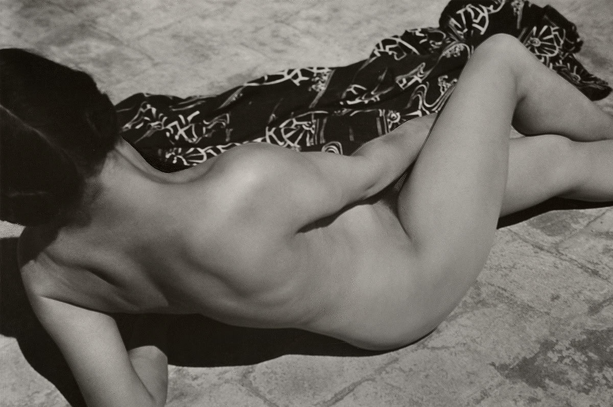 Edward Weston (American, 1886-1958) 'Tina on the Azotea, with kimono' 1924