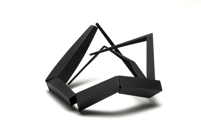 Mari Funaki (Australian, 1950-2010) 'Bracelet 4' from ‘Space between’ heat-coloured mild steel 2005-2006