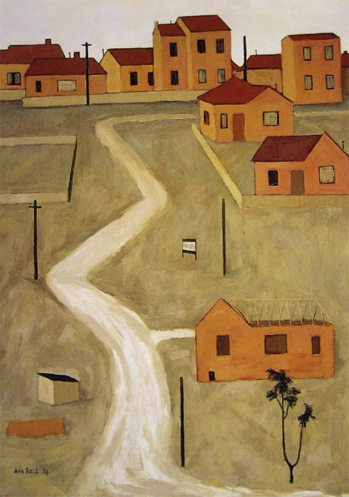 John Brack (Australian, 1920-1999) 'The unmade road' 1954