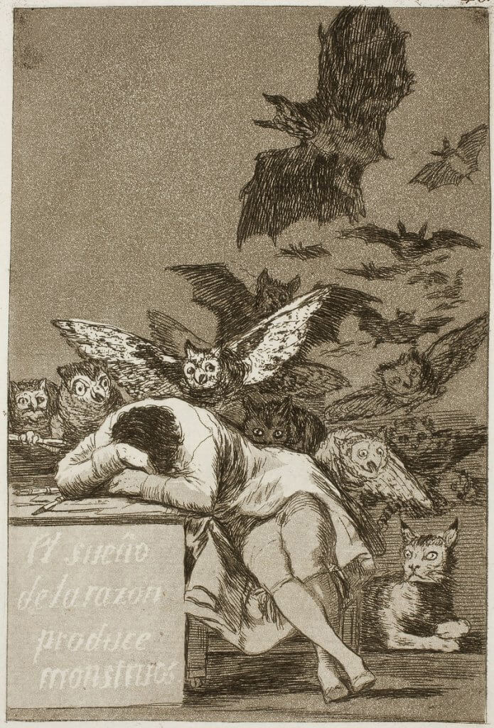 Francisco de Goya (Spanish, 1746-1828) 'Los Caprichos', plate 43 from the series 'El sueño de la razón produce monstros' 1799 Francisco de Goya (Spanish, 1746-1828) 'Los Caprichos', plate 43 from the series 'El sueño de la razón produce monstros' 1799
