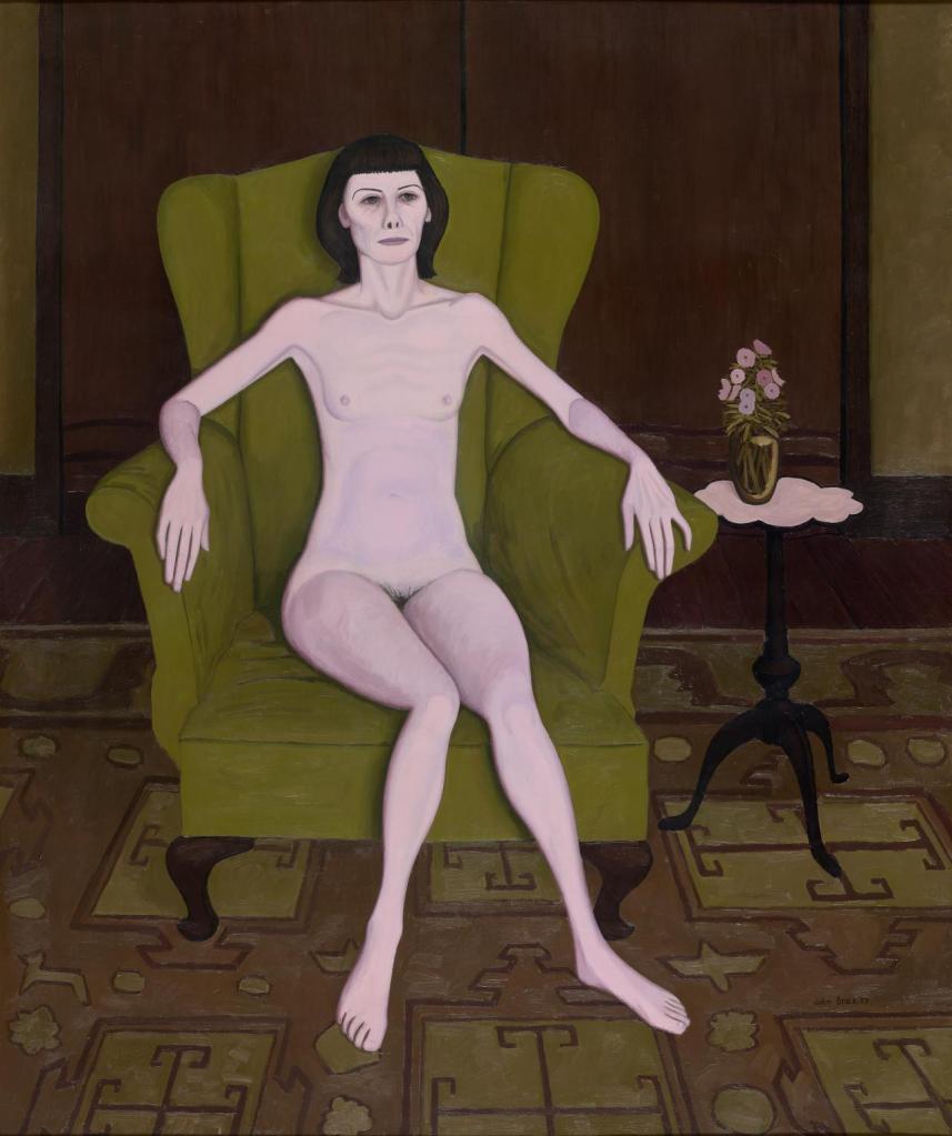 John Brack (Australian, 1920-1999) 'Nude in an armchair' 1957
