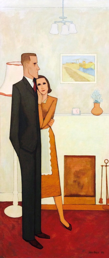 John Brack (Australian, 1920-1999) 'The new house' 1953