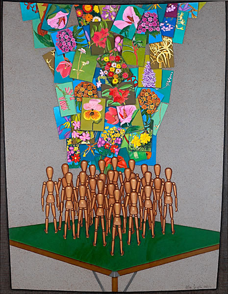 John Brack (Australian, 1920-1999) 'Watching the flowers' 1990-1991