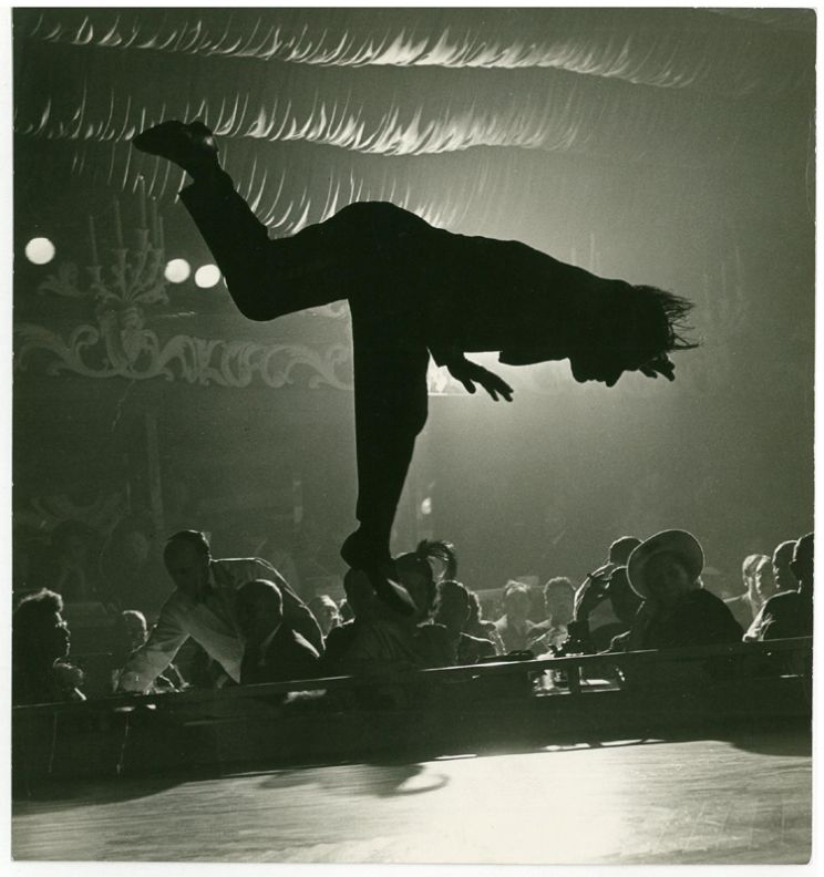 Anonymous. 'Acrobat Piroska at the Latin Quarter (Published in Life Magazine)' c. 1945