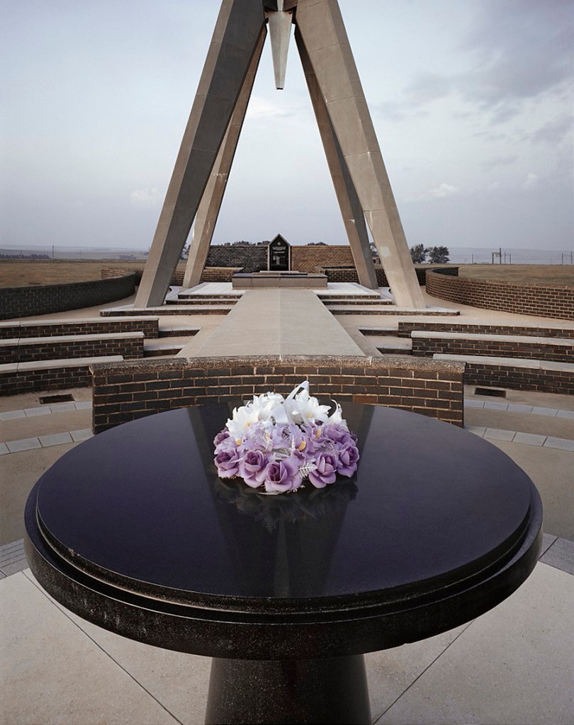 David Goldblatt (South African, 1930-2018) 'Wreath at the Berg-en-Dal Monument' 1983