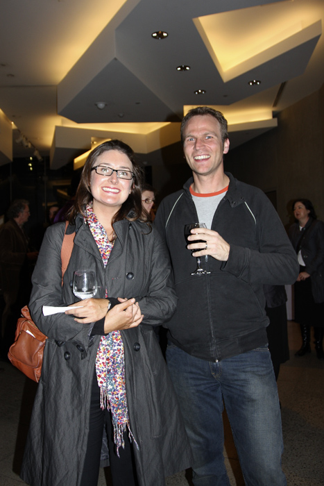Edwin Nicholls and Sophie Gannon at the opening of 'Long Distance Vision' at NGV Australia, Melbourne