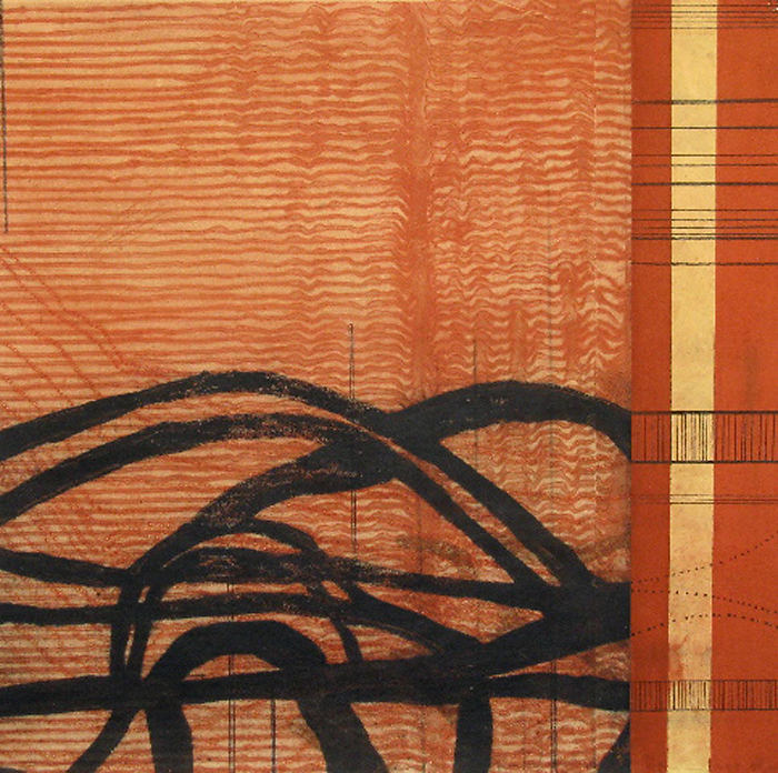 Sarah Amos (Australian, b. 1965) 'Red Walk' 2009 from the exhibition 'Intersections' by Sarah Amos at Gallery 101, Melbourne, July - August, 2009