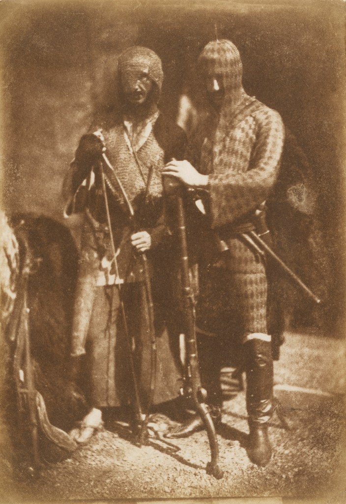 Hill & Adamson (Scottish, active 1843-1848) '[Lane and Peddie as Afghans]' 1843 from the exhibition 'In Focus: Making A Scene' at The J. Paul Getty Museum, Los Angeles, June - Oct, 2009
