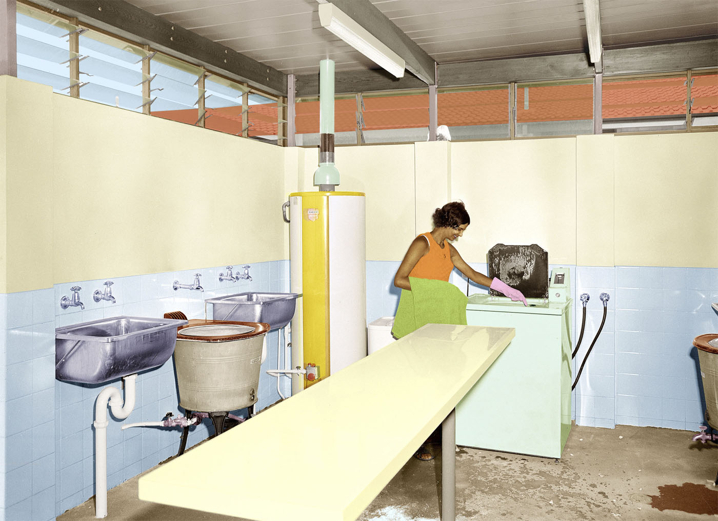 Tracey Moffat (Australian, b. 1960) 'First Jobs, Housekeeper' 1975 from the exhibition 'First Jobs' by Tracey Moffatt at Centre for Contemporary Photography, Fitzroy, Melbourne, August - Sept, 2009