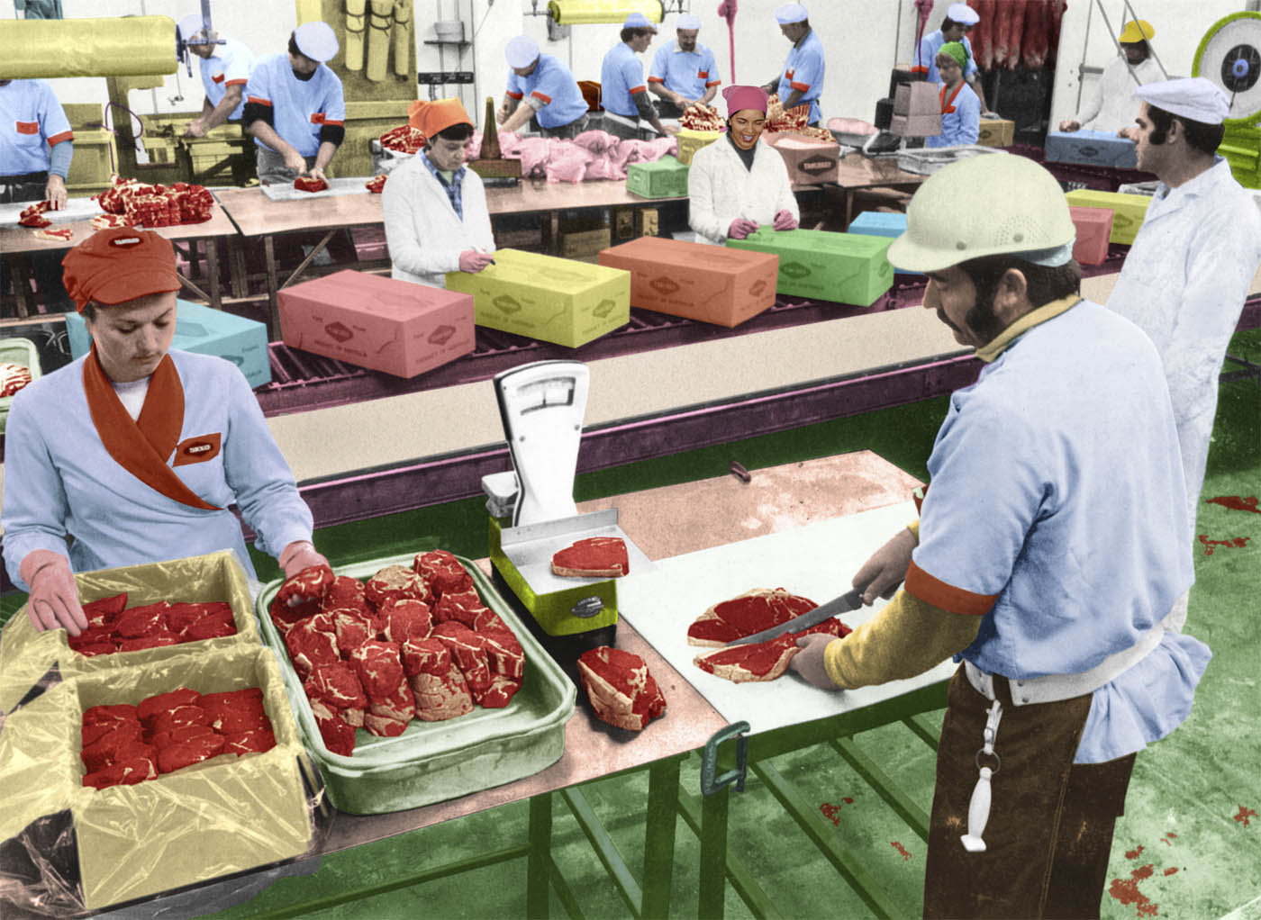 Tracey Moffat (Australian, b. 1960) 'First Jobs, Meat Packing' 1978