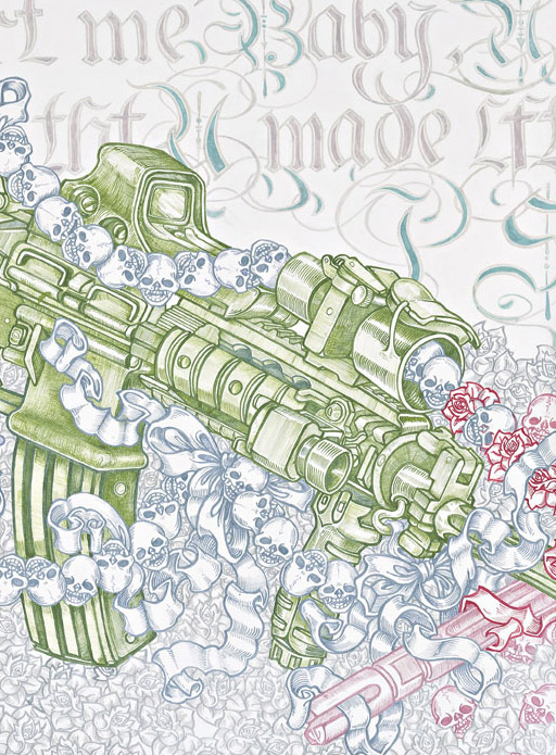 eX de Medici (Australia, b. 1959) 'American Sex/Funky Beat Machine' 2009 (detail) eX de Medici (Australia, b. 1959) 'American Sex/Funky Beat Machine' 2009 (detail)