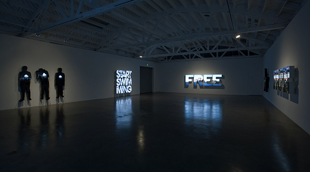 Installation view of ;Doug Aitken; at Regen Projects, Los Angeles