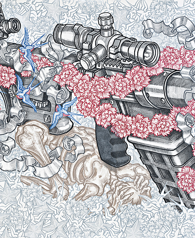 eX de Medici (Australia, b. 1959) 'Tooth and claw' 2009 (detail) eX de Medici (Australia, b. 1959) 'Tooth and claw' 2009 (detail)