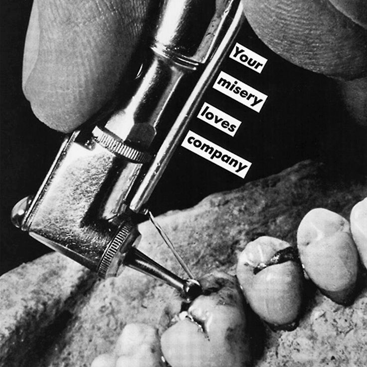 Barbara Kruger (American, b. 1945) 'Untitled (Your misery loves company)' 1985 from the exhibition Exhibition: 'Paste Up' by Barbara Kruger at Sprüth Magers London, Nov 2009 - Jan 2010