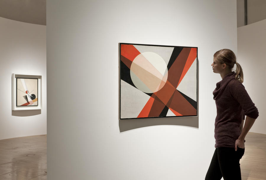 'László Moholy-Nagy Retrospective' exhibition view, Schirn Kunsthalle Frankfurt 2009 showing at centre, 'A 19' (1927) 'László Moholy-Nagy Retrospective' exhibition view, Schirn Kunsthalle Frankfurt 2009 showing at centre, 'A 19' (1927)