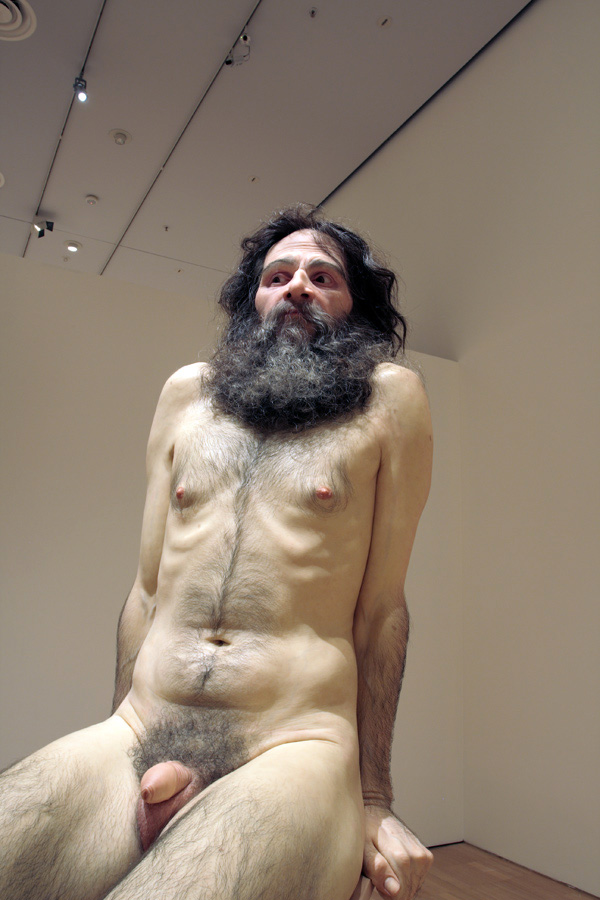 Ron Mueck (Australian, b. 1958) 'Wild Man' 2005 (installation view detail) Ron Mueck (Australian, b. 1958) 'Wild Man' 2005 (installation view detail)