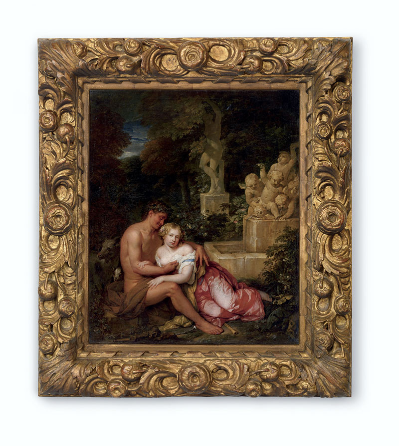 Golden frame, Auricle or Lutmarahmen Dutch, around 1660 Goldene Leiste, Ohrmuschel-oder Lutmarahmen | Holländisch, um 1660 | Inv.-Nr. R 1404 | Bild- Caspar Netscher, Schäferszene | Inv.-Nr. 110 | Kat.Nr. 9 from the exhibition 'The Art of the Frame: Exploring the Holdings of the Alte Pinakothek', Munich, January - March, 2010