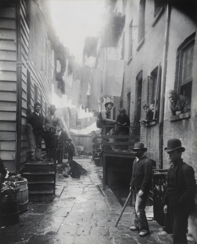Jacob Riis (Danish-American, 1849-1914) 'Bandit's Roost at 59½ Mulberry Street' 1888