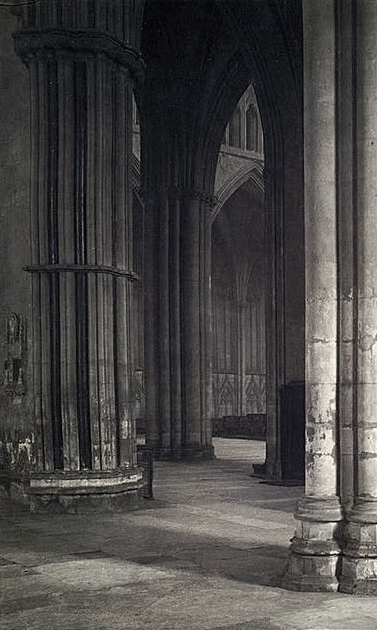 Frederick H. Evans (British, 1853-1943) 'View across the nave to the transept at York Minster' 1901