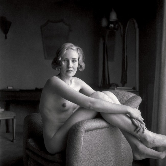 T.W. Salomon (attributed) 'Female Nude in Armchair' c. 1935
