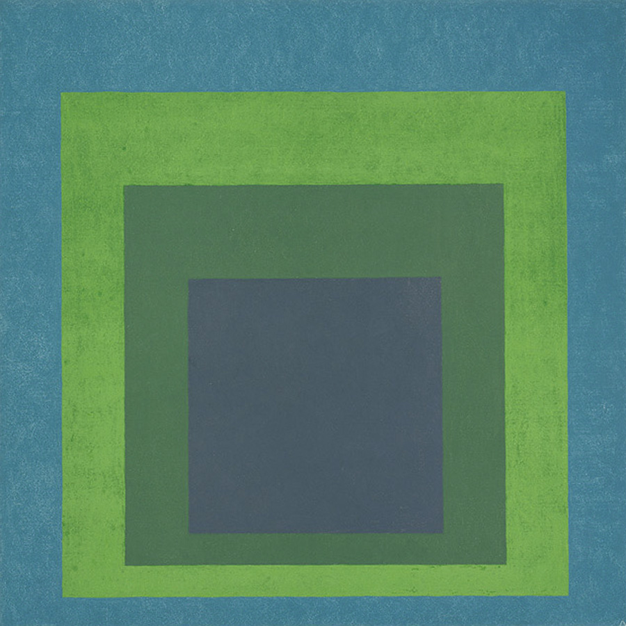 Josef Albers (German, 1888-1976) 'Homage to the Square - Soft Spoken' 1969