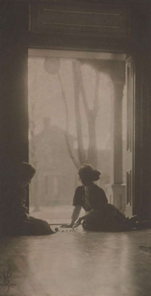 Katharine Steward Stanbery (American, 1870-1928) 'Untitled (Two Girls Playing Jacks)' 1907