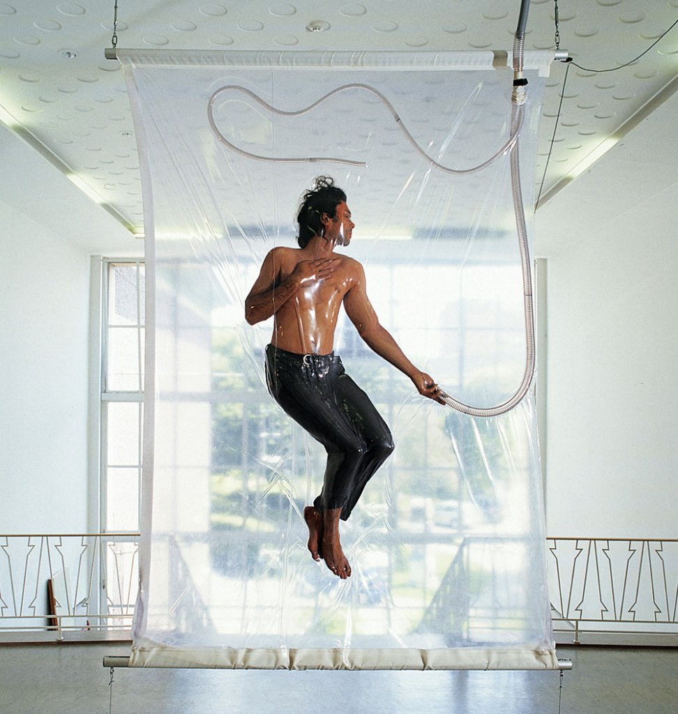 Lawrence Malstaf (Belgian, b. 1972) 'Shrink' 1995 from the exhibition 'Climate Capsules: Means of Surviving Disaster' at Museum fur Kunst und Gewerbe Hamburg, may - September, 2010