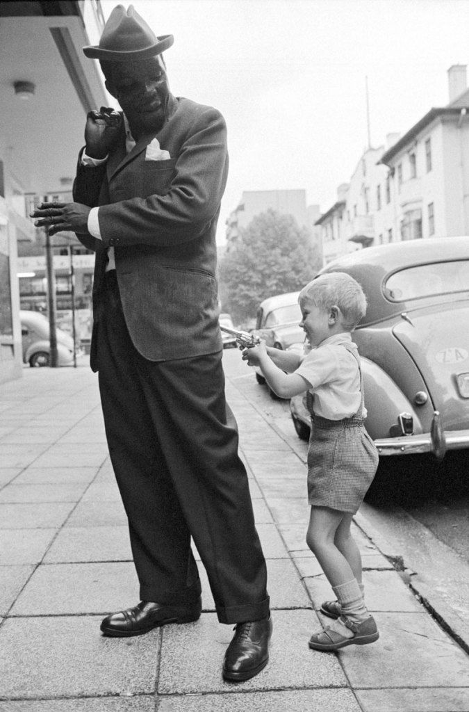 David Goldblatt (South Africa, 1930-2018) 'Holdup in Hillbrow, Johannesburg, November 1963' from the exhibition 'South African Photographs: David Goldblatt' at The Jewish Museum, New York, May - Sept, 2010