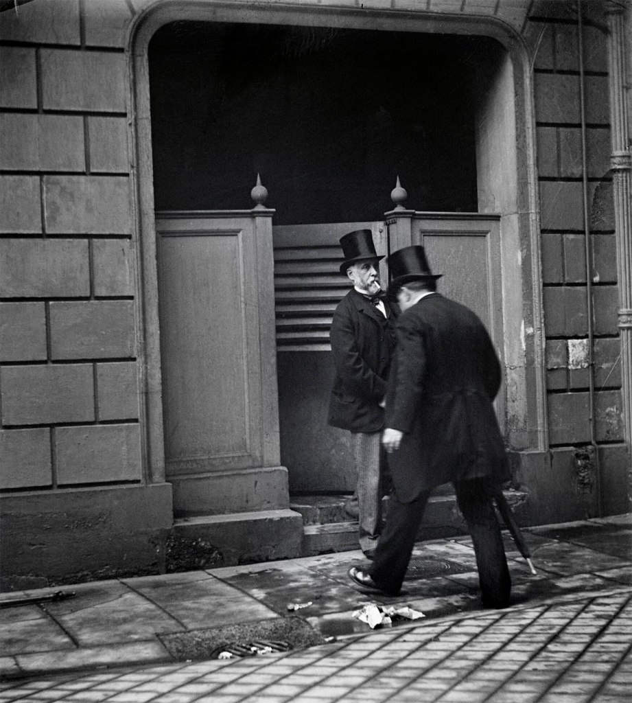 Giuseppe Primoli (Italian, 1851-1927)
'Edgar Degas emerging from a Parisian public toilet' 1889