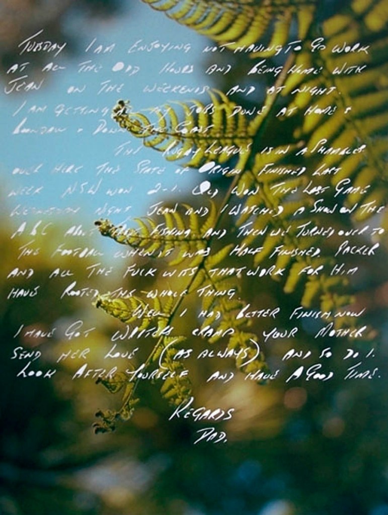 Martin Smith (Australian, b. 1971) 'Regards Dad' 2010 from the exhibition 'How To Comfort Your Father' by Martin Smith at Sophie Gannon Gallery, Richmond, Aug - Sept, 2010