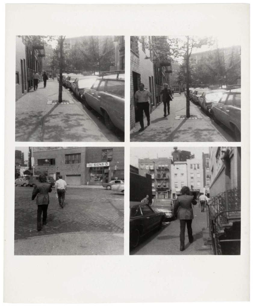 Vito Acconci (Italian, 1940-2017)
'Following Piece' 1969