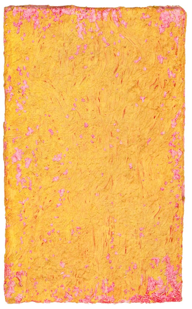 Yves Klein (French, 1928-1962) 'Untitled Yellow and Pink Monochrome' 1955 from the exhibition 'Yves Klein: With the Void, Full Powers' at Hirshhorn Museum and Sculpture Garden, Washington, D.C., May-  Sept, 2010