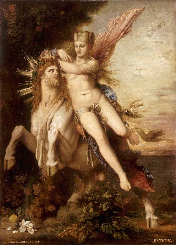 Gustave Moreau (French 1826-1898)
'Jupiter and Europa' 1868